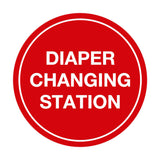 Signs ByLITA Circle Diaper Changing Station Sign