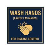 Signs ByLITA Square Wash Hands For Disease Control Sign