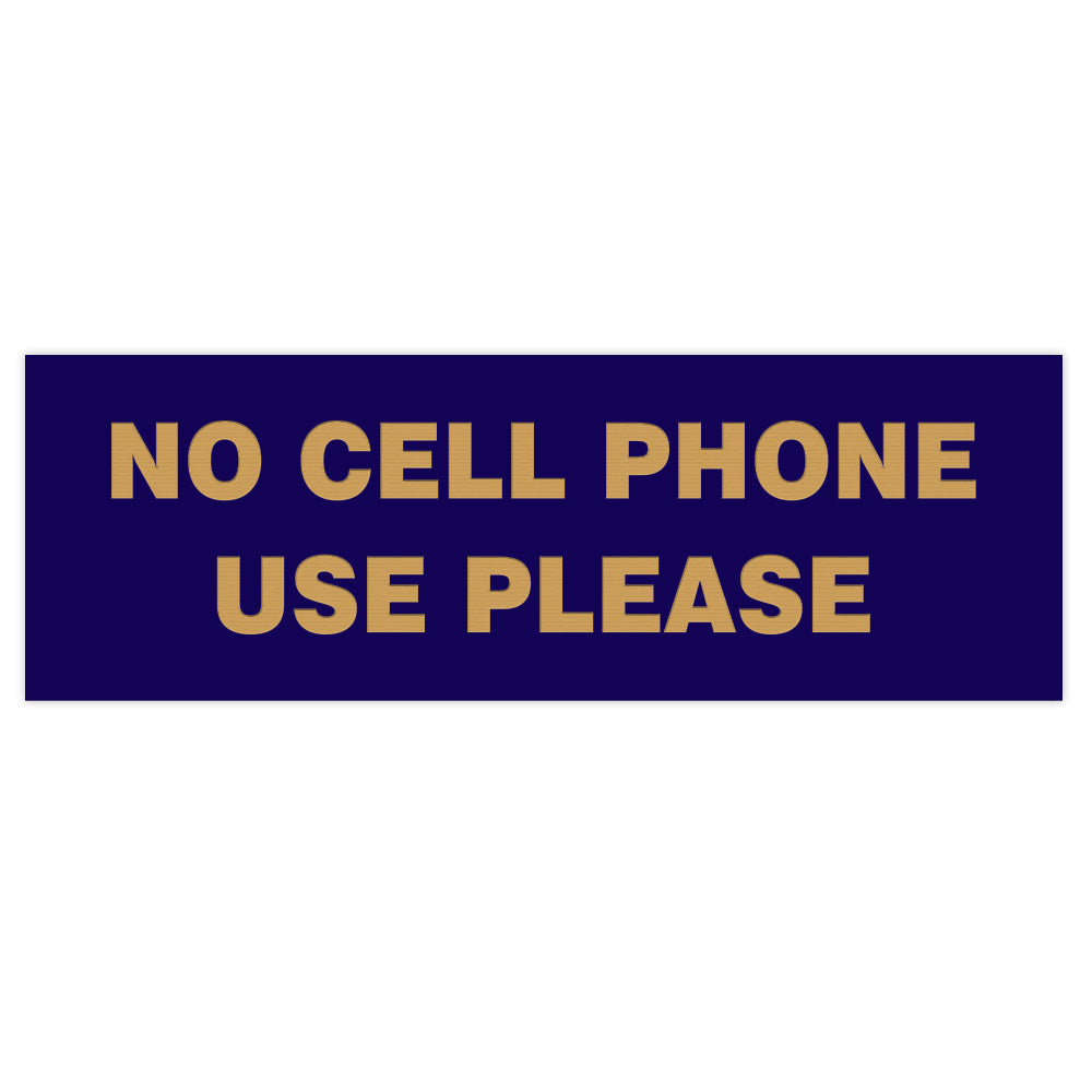 Basic NO CELL PHONE USE PLEASE Sign