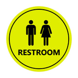 Signs ByLITA Circle Unisex Restroom Sign
