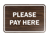 Signs ByLITA Classic Framed Please Pay Here Sign