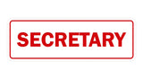 Signs ByLITA Standard Secretary Sign