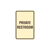 Portrait Round Private Restroom Sign with Adhesive Tape, Mounts On Any Surface, Weather Resistant