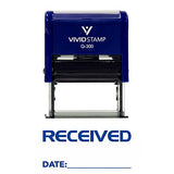 Blue Received W/Date Line Self-Inking Office Rubber Stamp