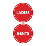 Signs ByLITA Circle Ladies and Gents Sign Set