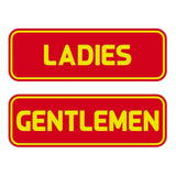Basic LADIES GENTLEMEN Restroom Sign (2-Pack)