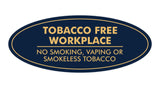 Signs ByLITA Oval Tobacco Free Workplace No Smoking Sign