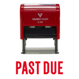 Red "PAST DUE" Self Inking Rubber Stamp