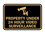Signs ByLITA Classic Framed Property Under 24 hour video surveillance Sign