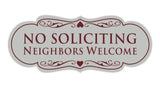 Signs ByLITA Designer No Soliciting Neighbors Welcome Sign