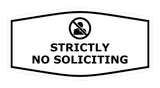 Fancy Strictly No Soliciting Wall or Door Sign