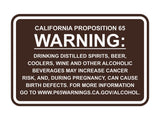 Signs ByLITA Classic Framed California Proposition 65 Sign Alcoholic Beverages