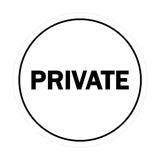 Circle PRIVATE Wall / Door Sign