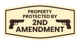 Fancy Property Protected By 2nd Amendment Wall or Door Sign