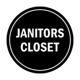 Signs ByLITA Circle Janitors Closet Sign