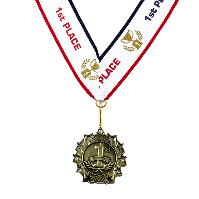 1st Place Ten Star Gold Medal Award - Includes Ribbon