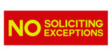 Signs ByLITA Basic No Soliciting No Exceptions Sign
