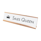 Sales Queen Desk Sign, novelty nameplate (2 x 8