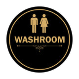 Signs ByLITA Circle Washroom Sign