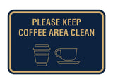 Classic Framed Please Keep Coffee Area Clean Wall or Door Sign