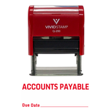 ACCOUNTS PAYABLE Due Date Self Inking Rubber Stamp