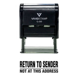 Black Return To Sender Not At This Address Self Inking Rubber Stamp