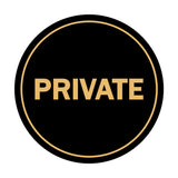 Circle PRIVATE Wall / Door Sign