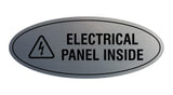 Oval Electrical Panel Inside Sign