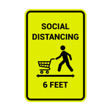 Portrait Round Social Distancing 6 Feet Sign