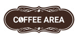 Designer Coffee Area Wall or Door Sign