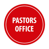 Signs ByLITA Circle Pastors Office Sign