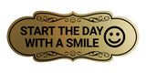 Designer Start the Day With a Smile Wall or Door Sign