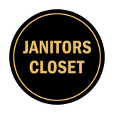 Signs ByLITA Circle Janitors Closet Sign