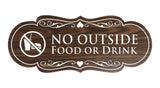 Signs ByLITA Designer No Outside Food or Drink Sign