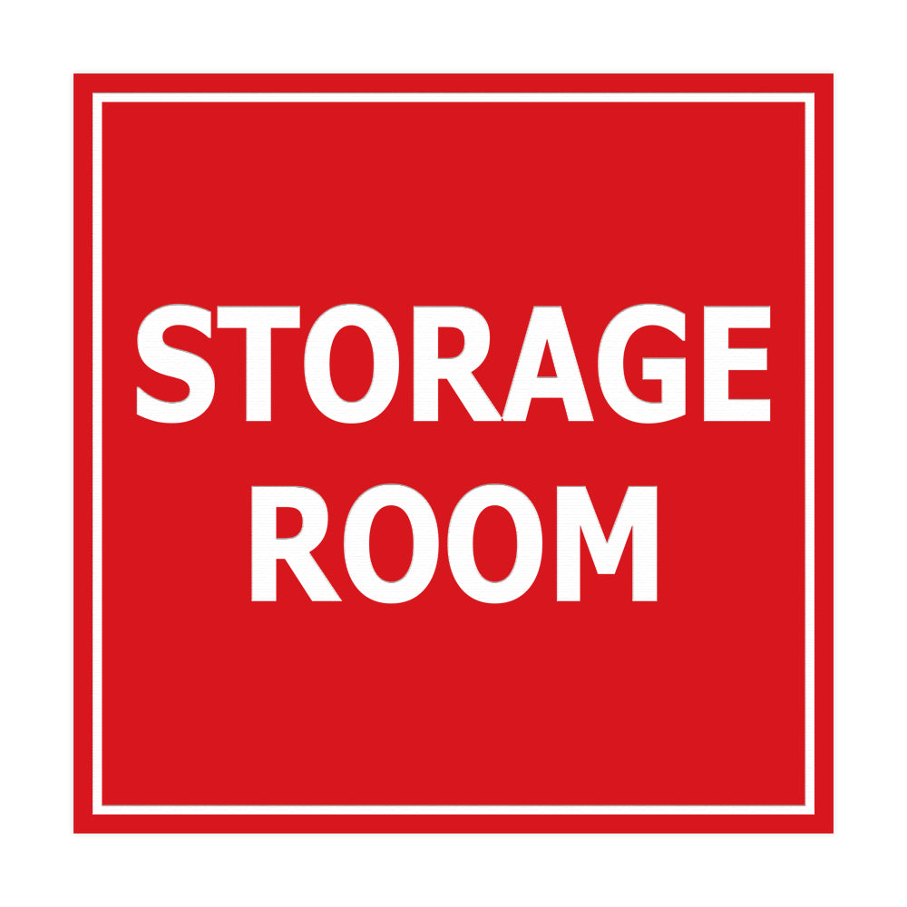 Red Signs ByLITA Square Storage Room Sign