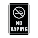 Portrait Round No Vaping Sign