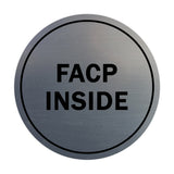 Signs ByLITA Circle FACP Inside Sign