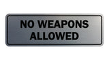 Standard No Weapons Allowed Sign