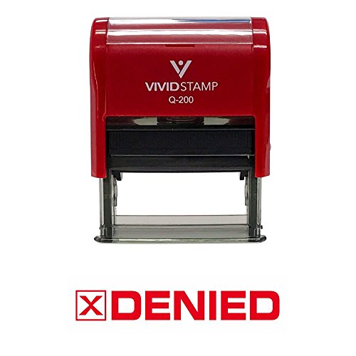 Red Denied Office Self-Inking Office Rubber Stamp