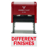 Red DIFFERENT FINISHES Self-Inking Office Rubber Stamp