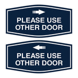 Signs ByLITA Fancy Please Use Other Door Sign Set