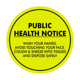 Circle Public Health Notice Wash Your Hands Sign