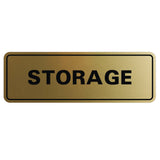 Brushed Gold Standard Storage Sign