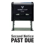 Black Second Notice Past Due Self Inking Rubber Stamp