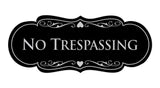 Signs ByLITA Designer No trespassing Sign