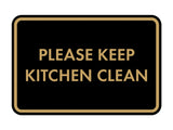 Classic Framed Please Keep Kitchen Clean Wall or Door Sign