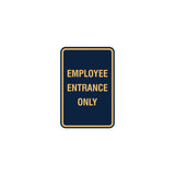 Signs ByLITA Portrait Round Employee Entrance Only Sign with Adhesive Tape, Mounts On Any Surface, Weather Resistant, Indoor/Outdoor Use