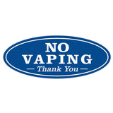 Oval NO VAPING Thank You Sign