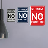 Portrait Round Strictly No Soliciting Wall or Door Sign