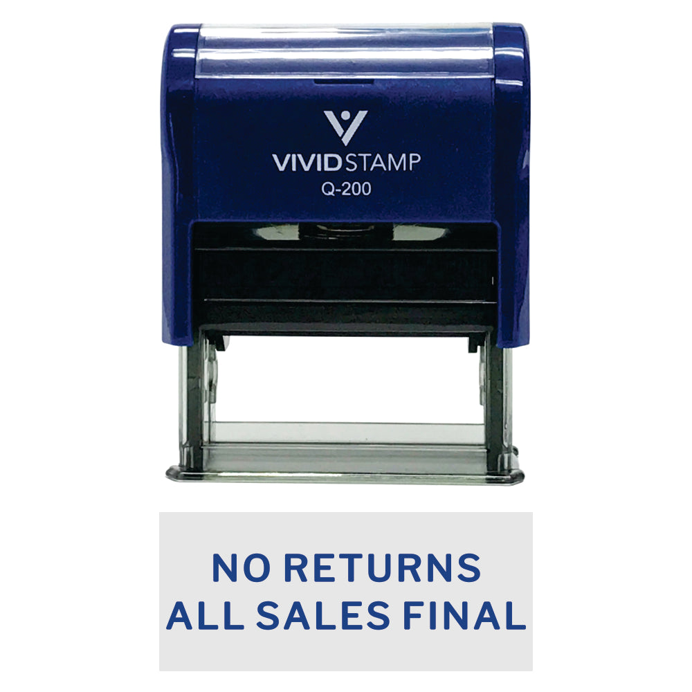 No Returns All Sales Final Self Inking Rubber Stamp